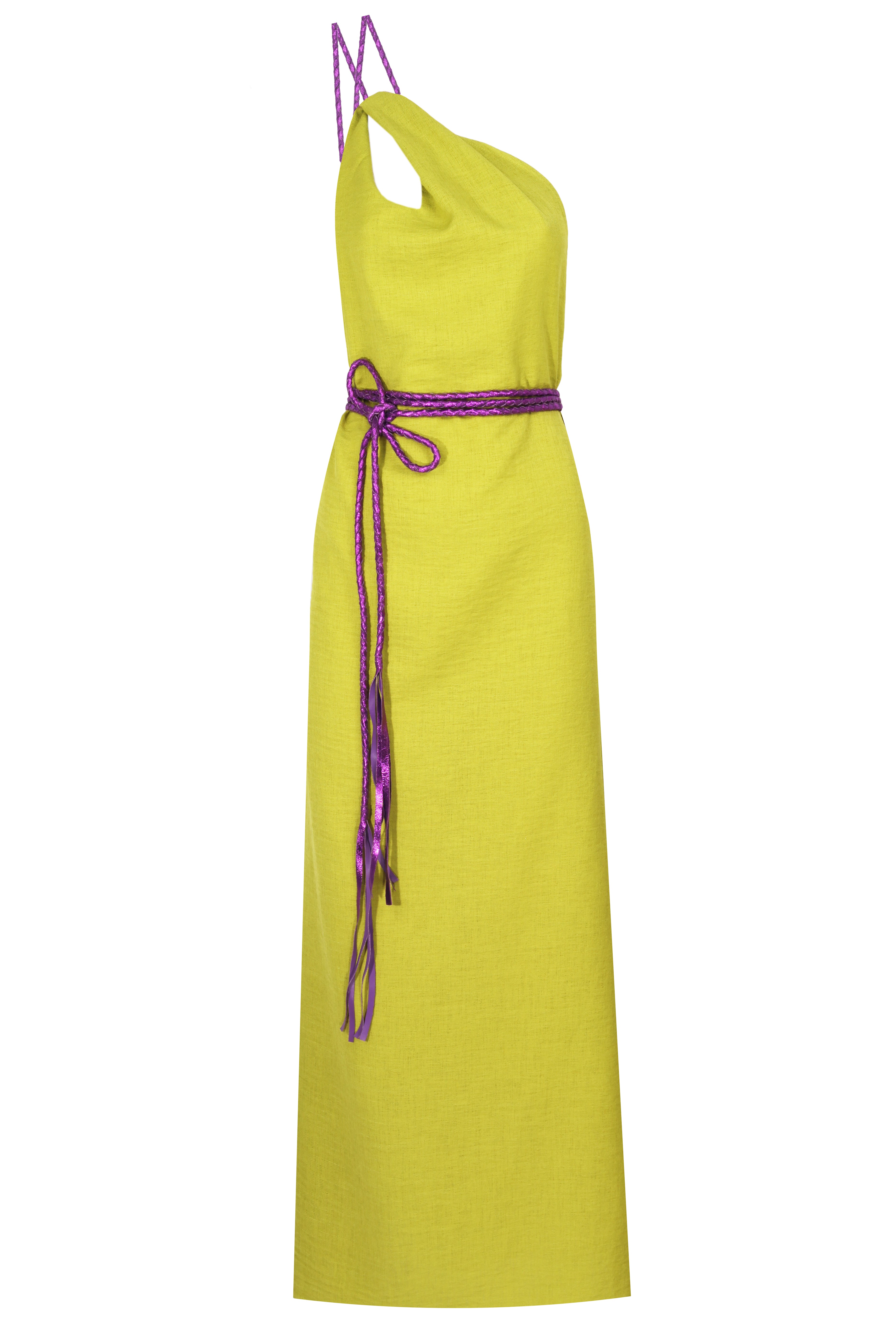 Hand-braided Leather Strap Dress