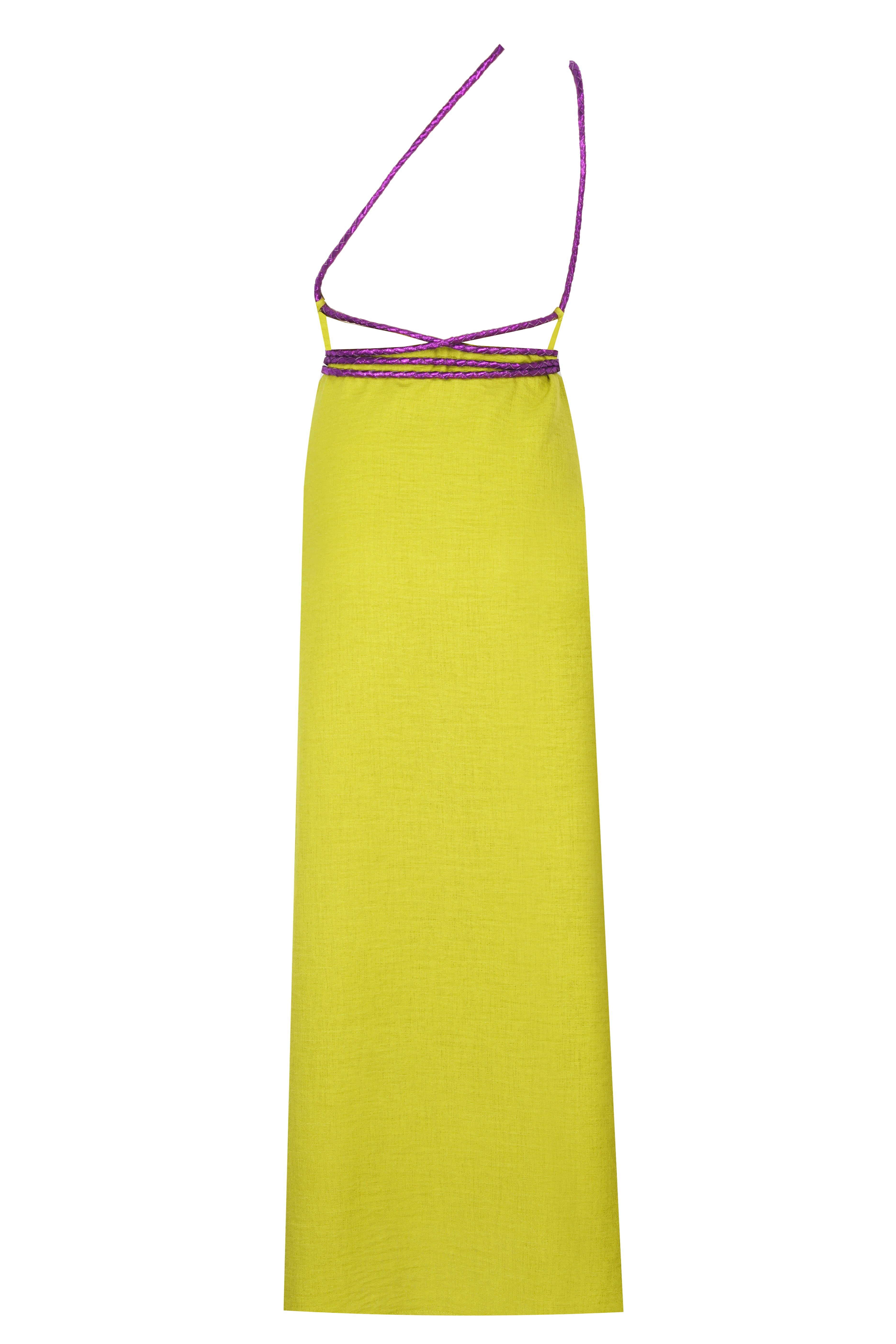 Hand-braided Leather Strap Dress