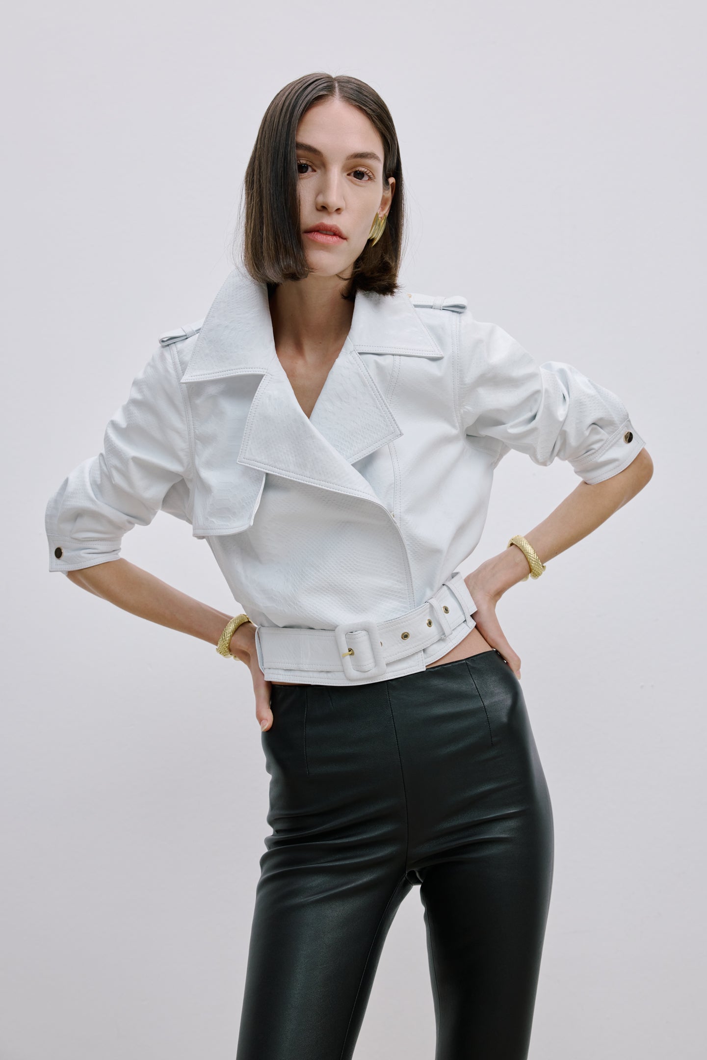 PYTHON PRINTED LEATHER JACKET