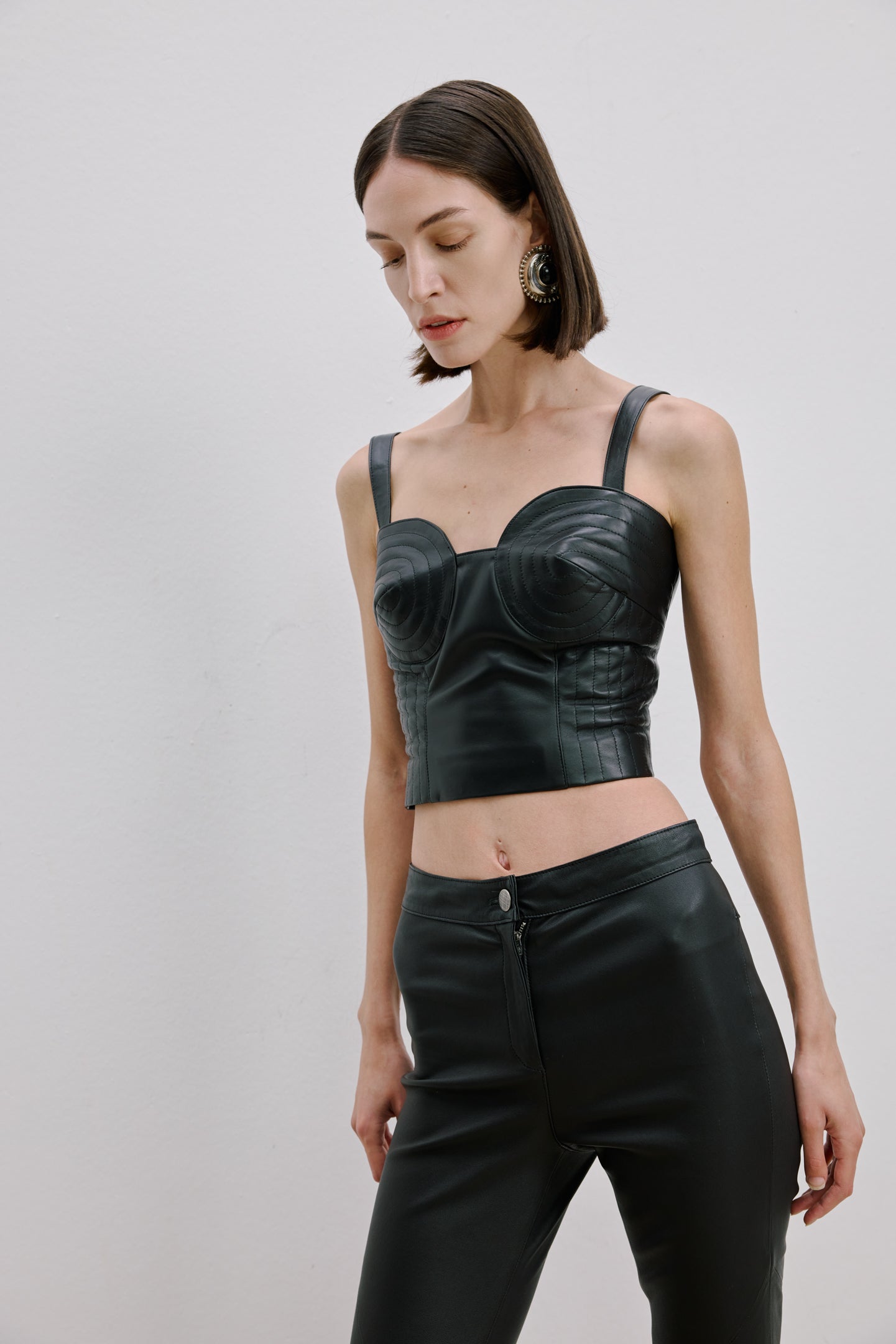 REMOVABLE STRAP LEATHER TOP