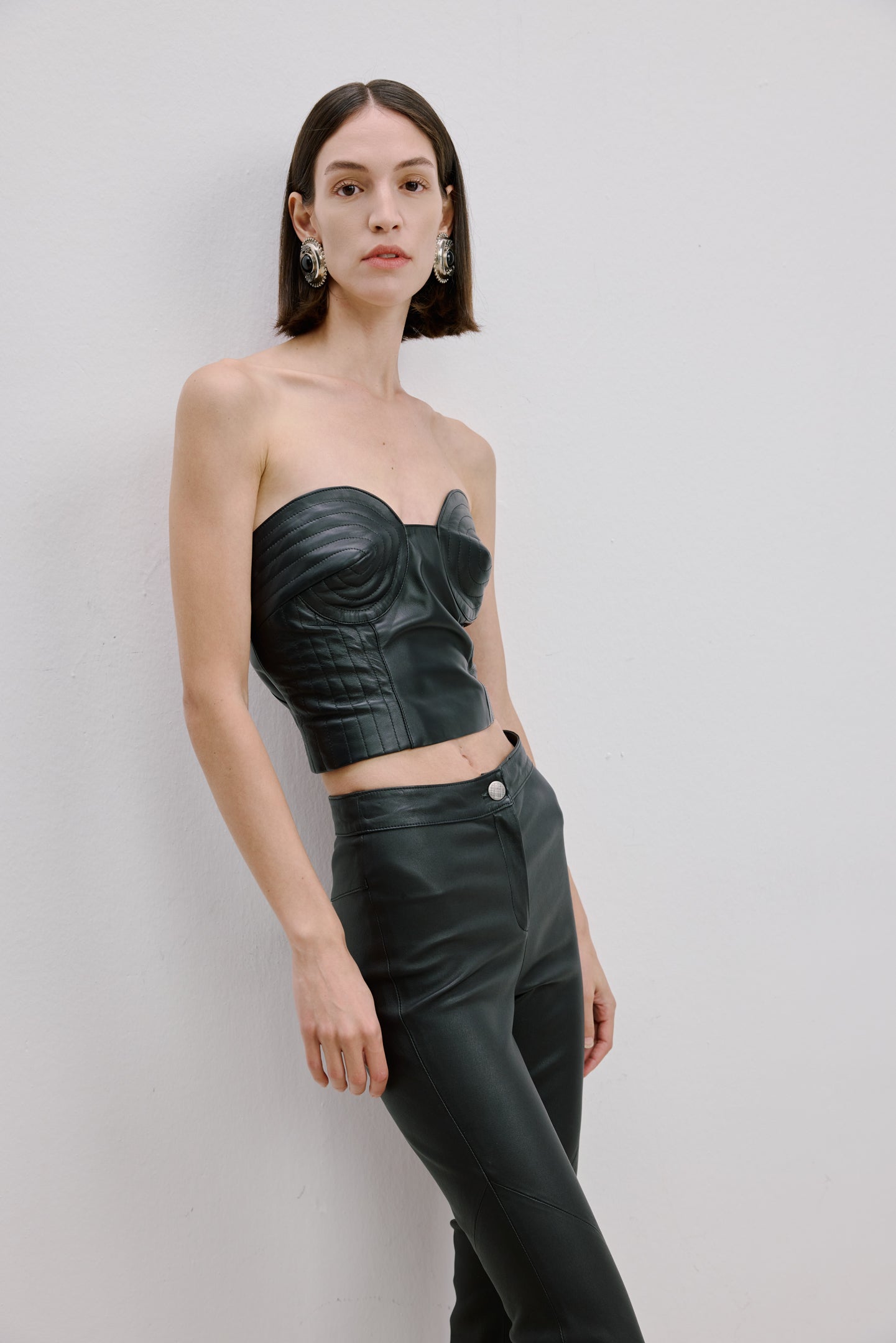 REMOVABLE STRAP LEATHER TOP