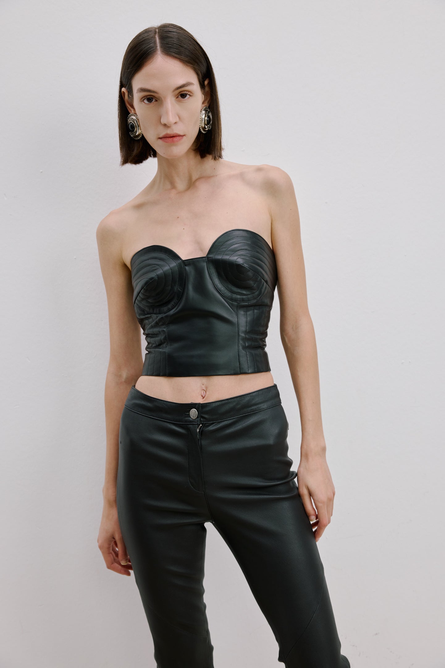 REMOVABLE STRAP LEATHER TOP