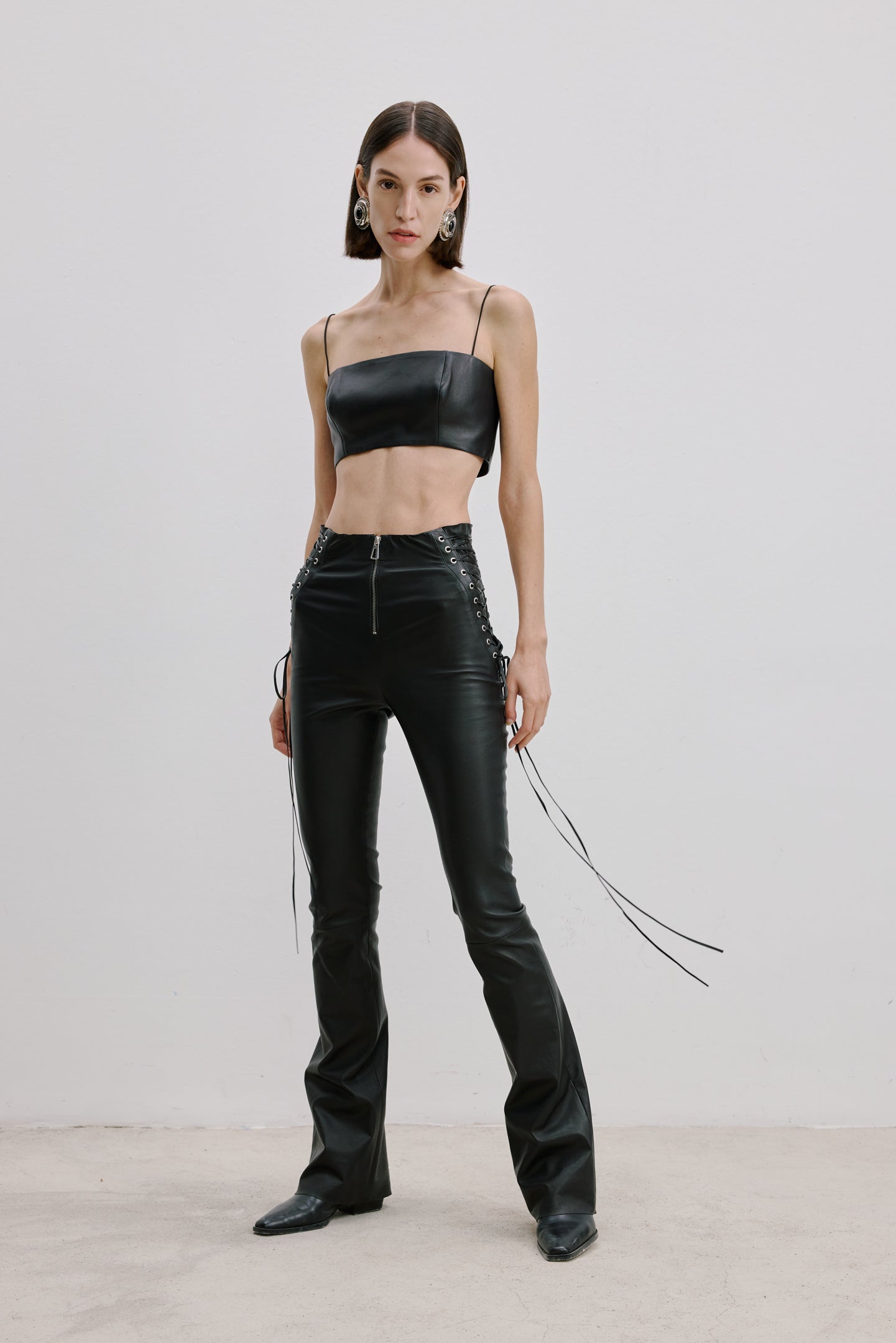 LEATHER CROP TOP