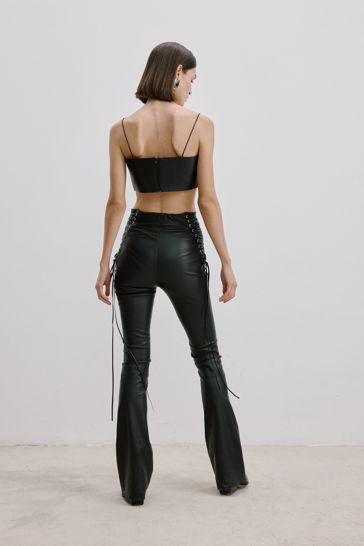 LEATHER CROP TOP