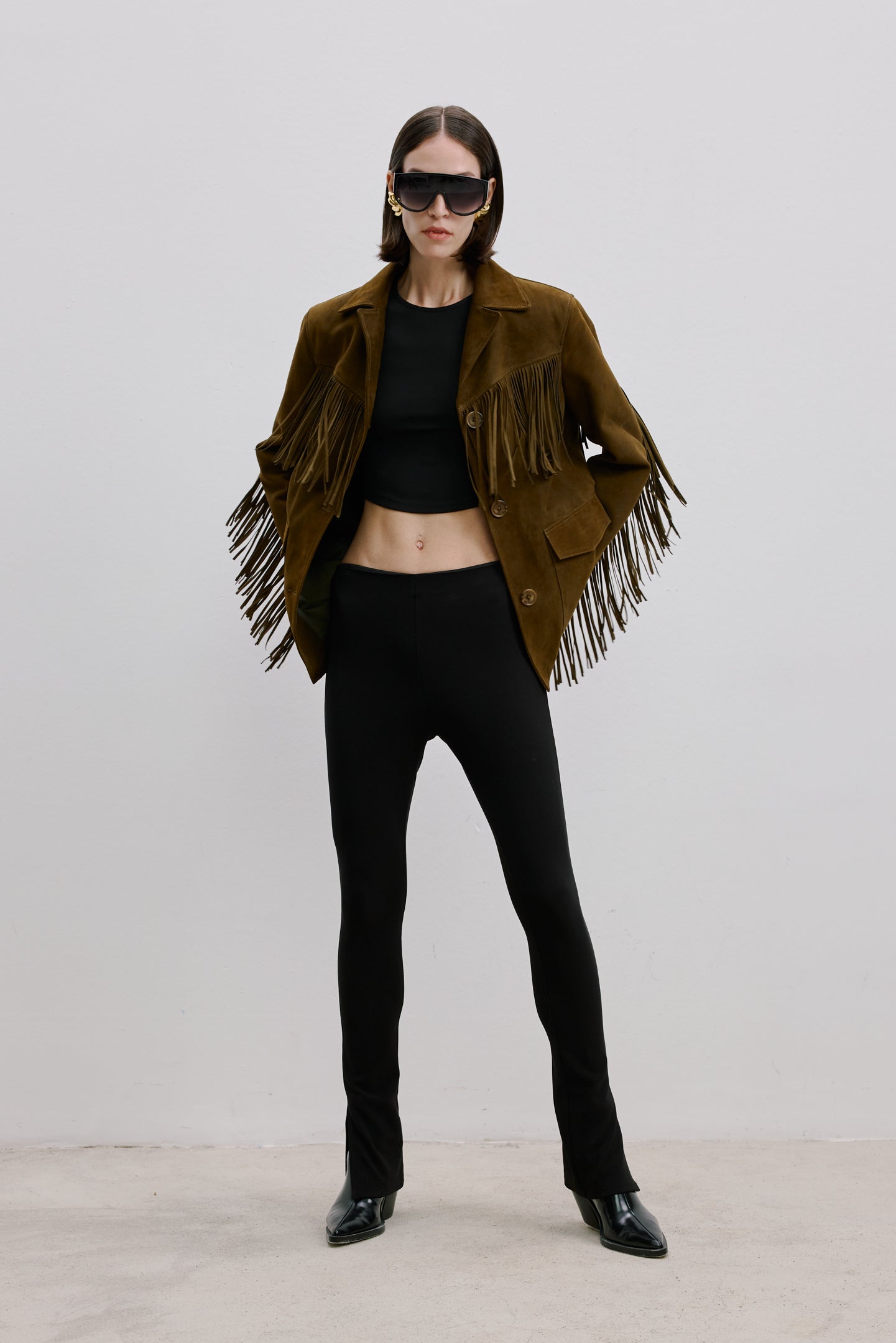 FRINGED SUEDE JACKET