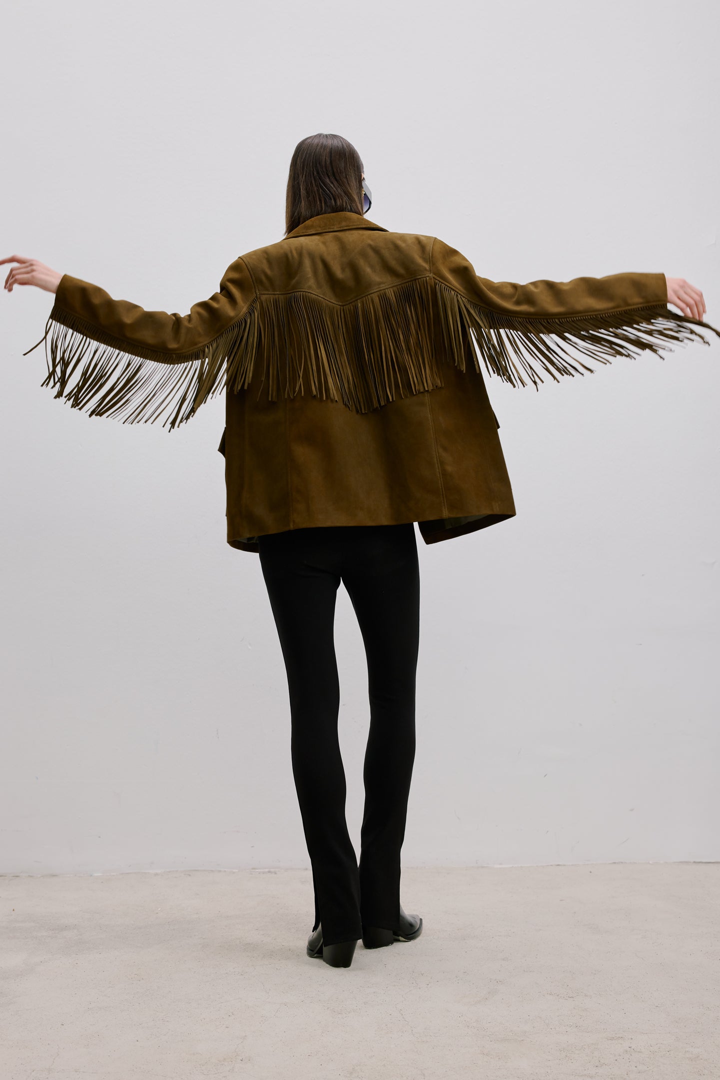 FRINGED SUEDE JACKET