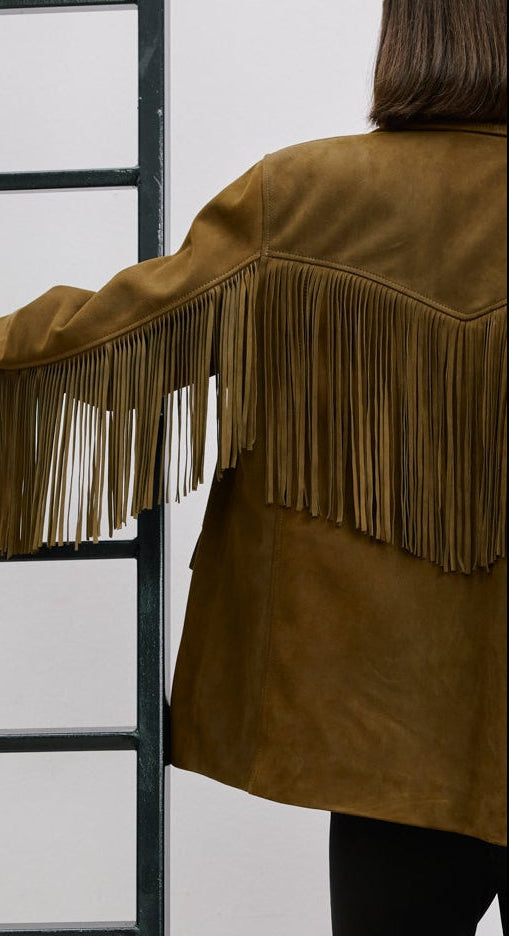 FRINGED SUEDE JACKET