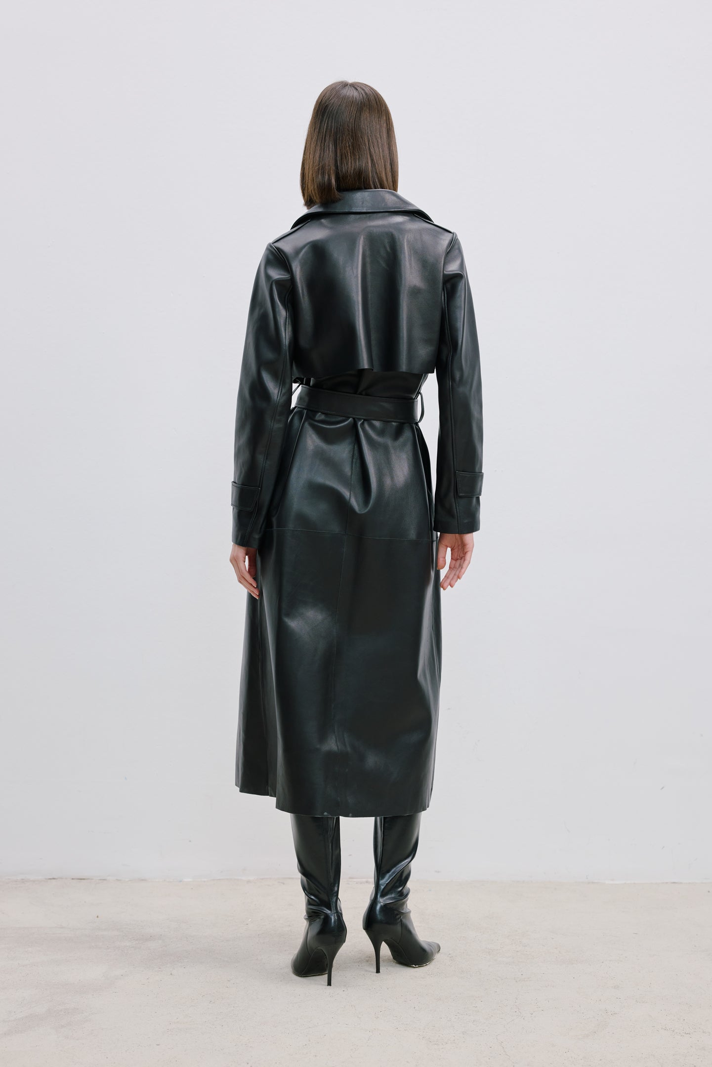 LEATHER TRENCH COAT