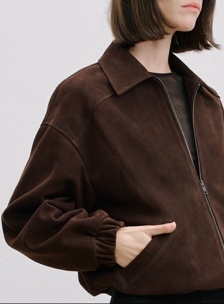 SUEDE BOMBER JACKET
