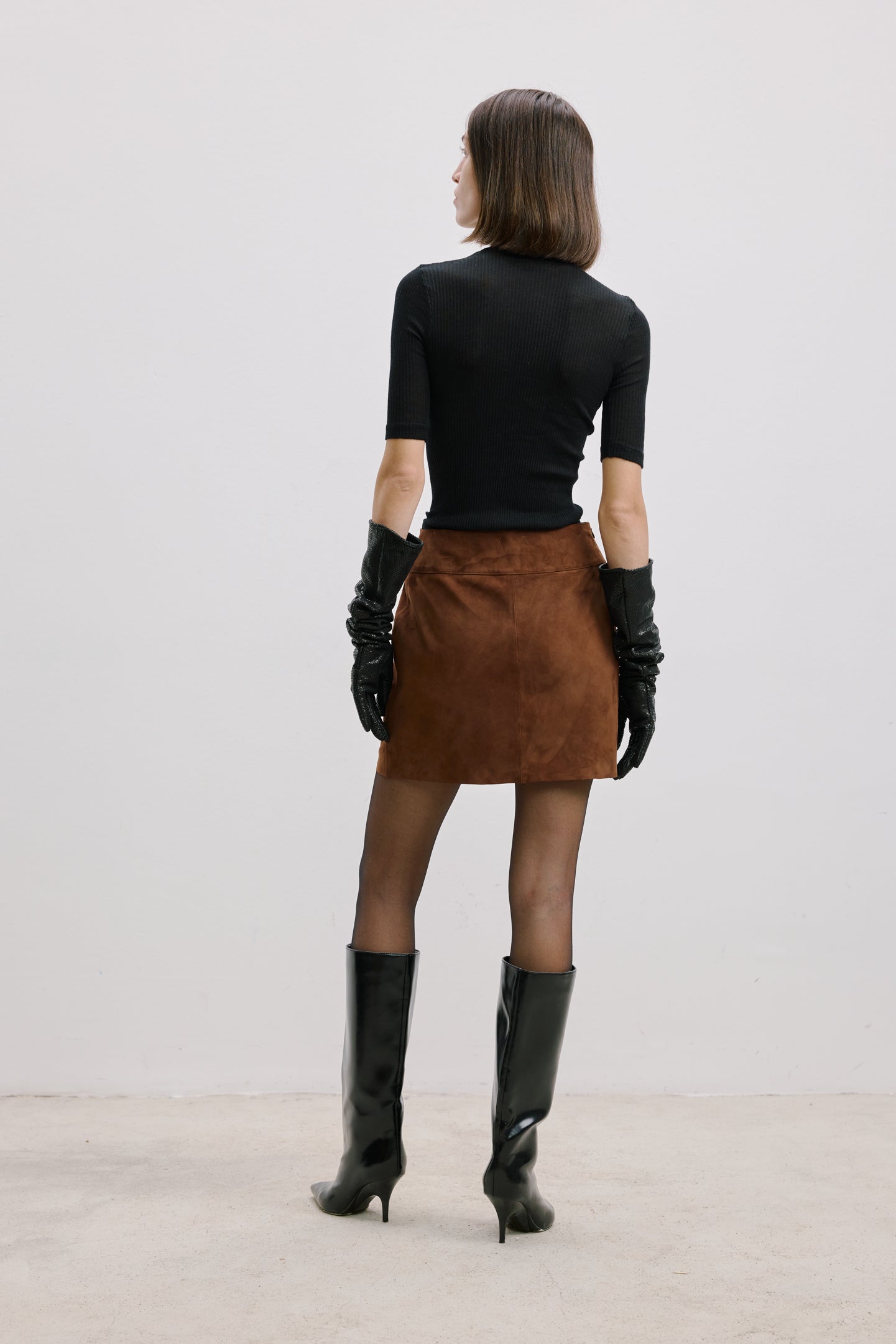 SUEDE MINI SKIRT