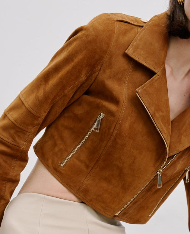 CROPPED SUEDE JACKET