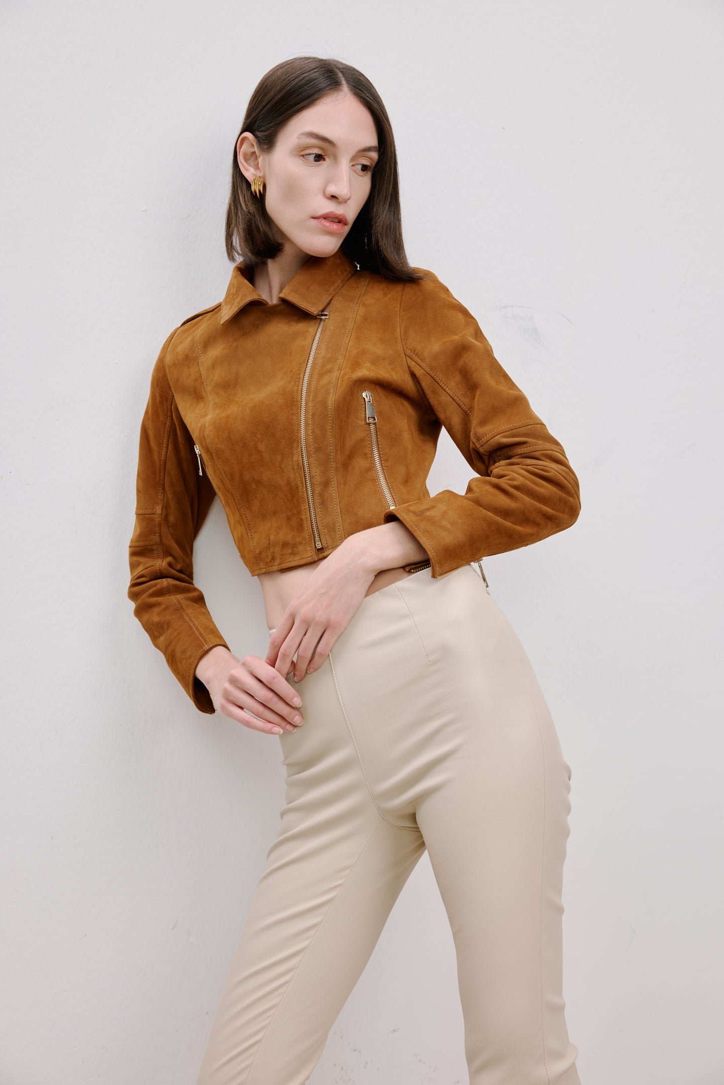 CROPPED SUEDE JACKET