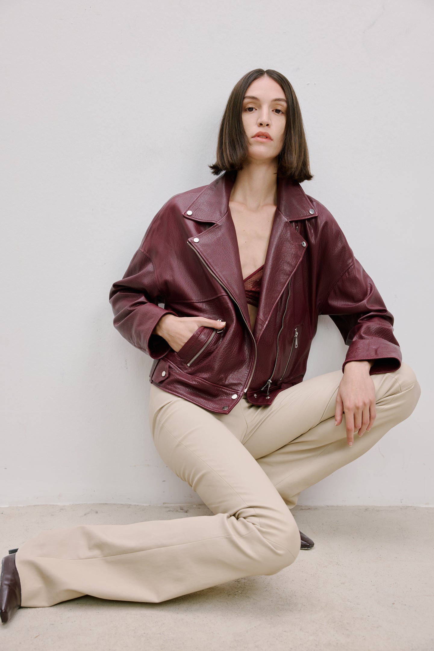 OVERSIZED LEATHER JACKET