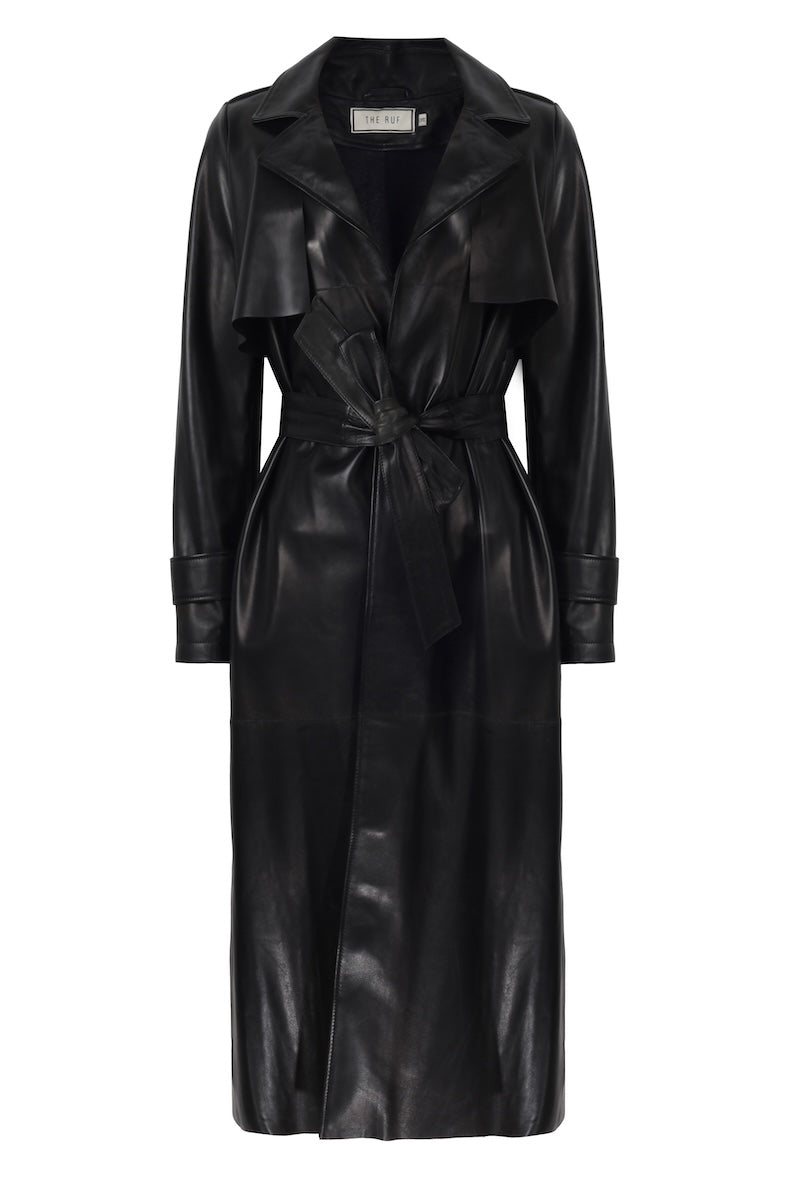 LEATHER TRENCH COAT