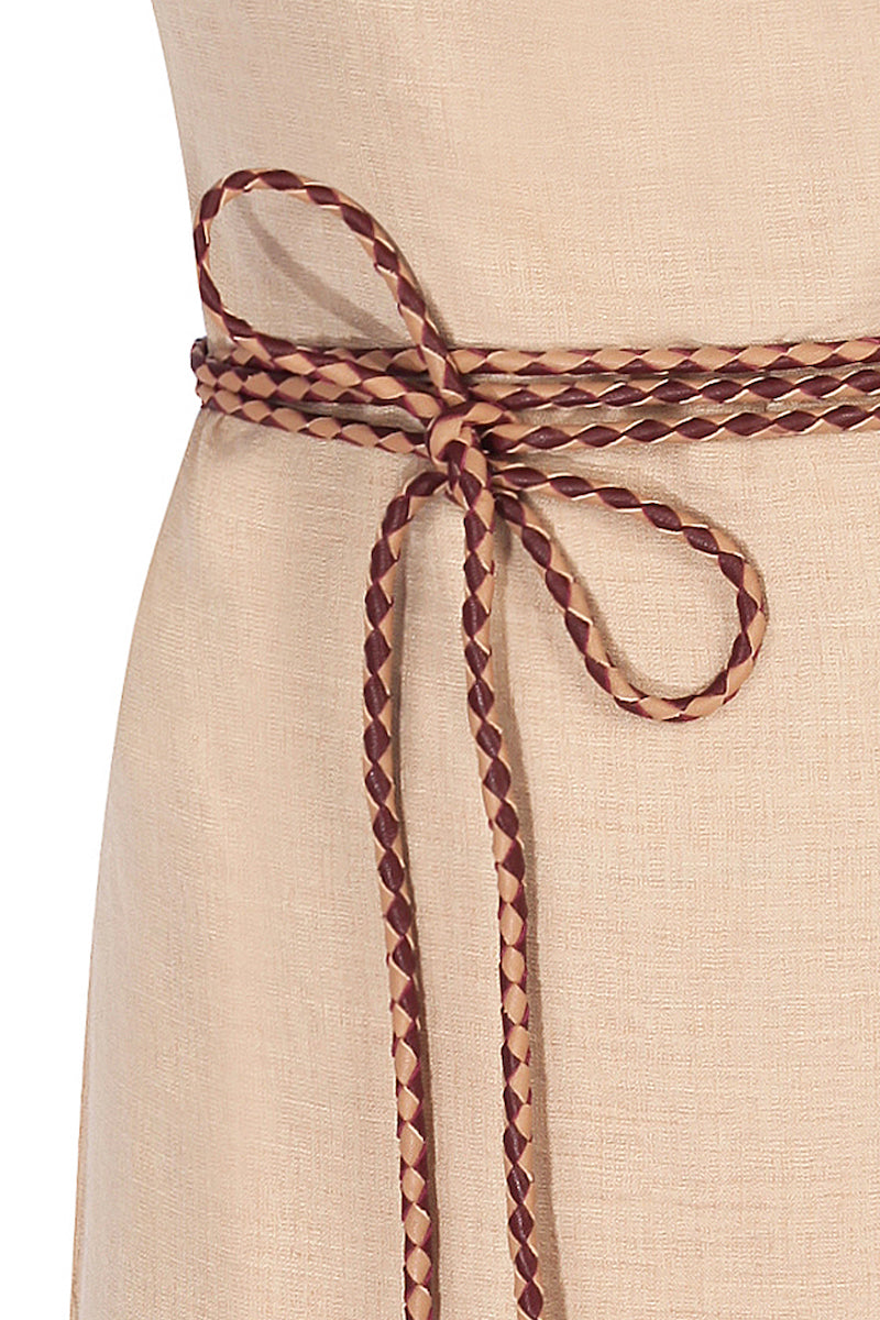 Hand-braided Leather Strap Dress