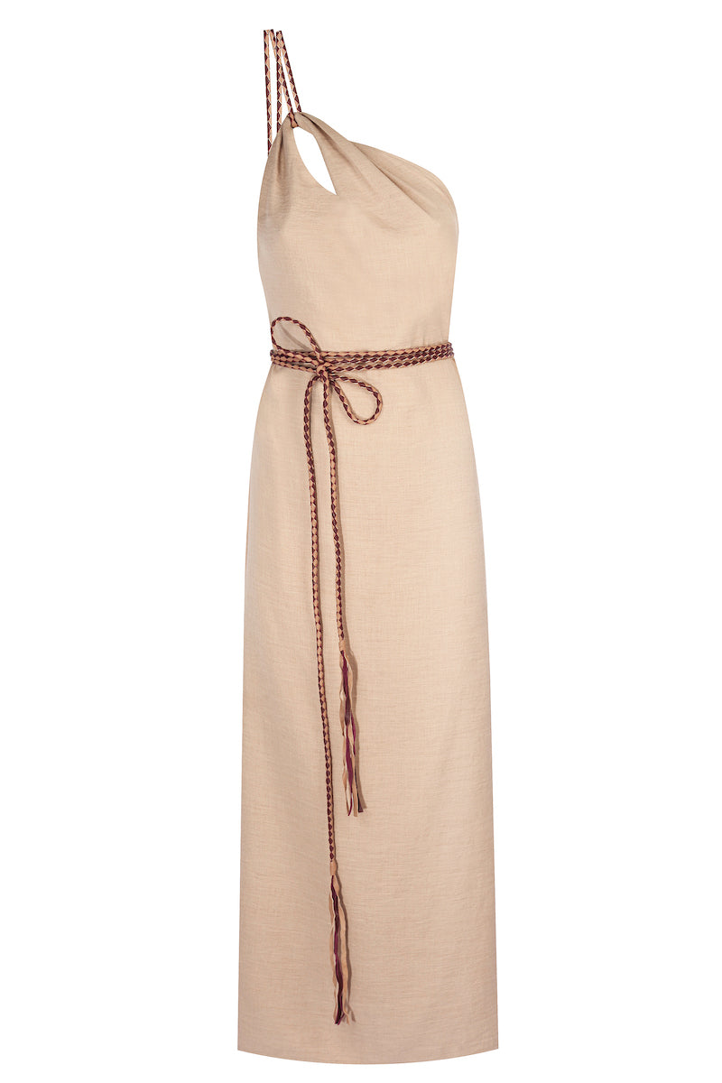 Hand-braided Leather Strap Dress