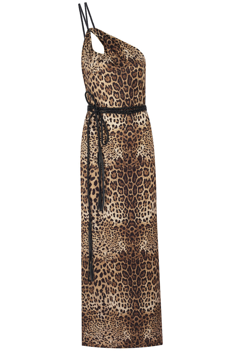 Hand-braided Leather Strap Dress