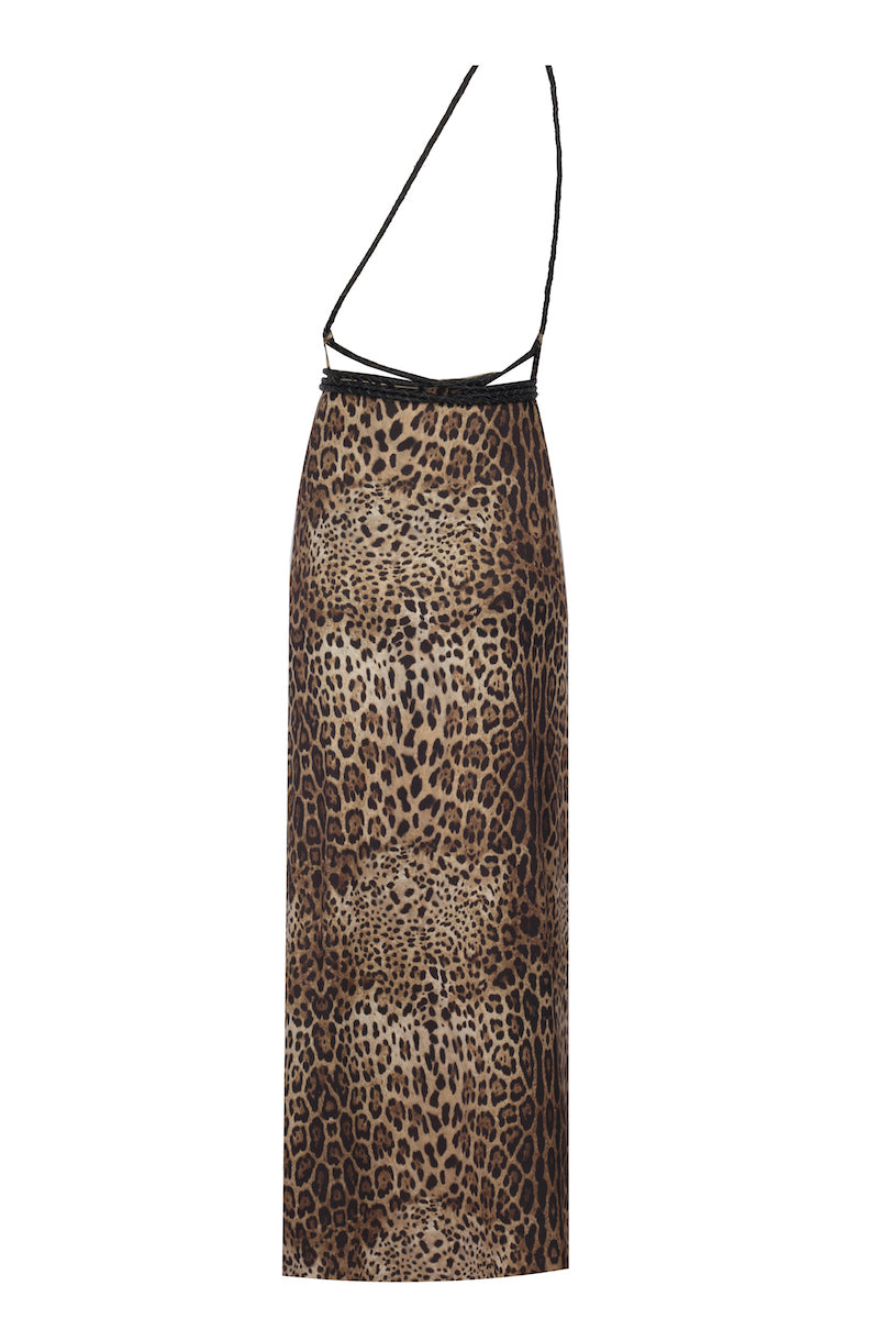 Hand-braided Leather Strap Dress