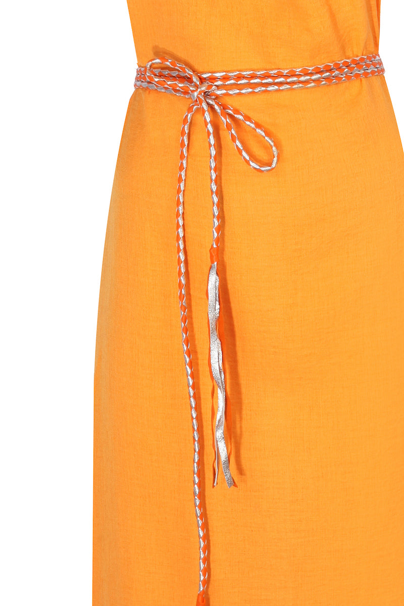 Hand-braided Leather Strap Dress