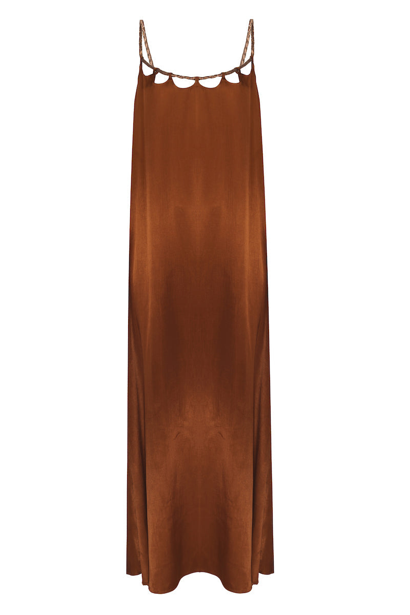 Hand-braided Leather Strap Dress