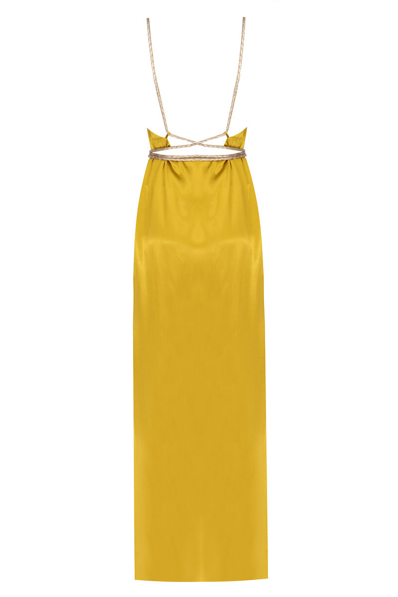 Hand-braided Leather Strap Dress